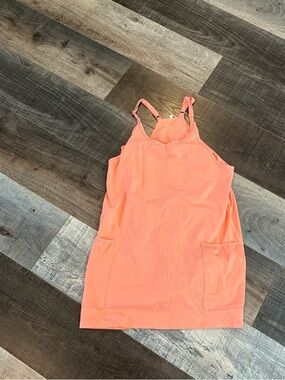 Sleeveless Mini Dress in Coral Pink